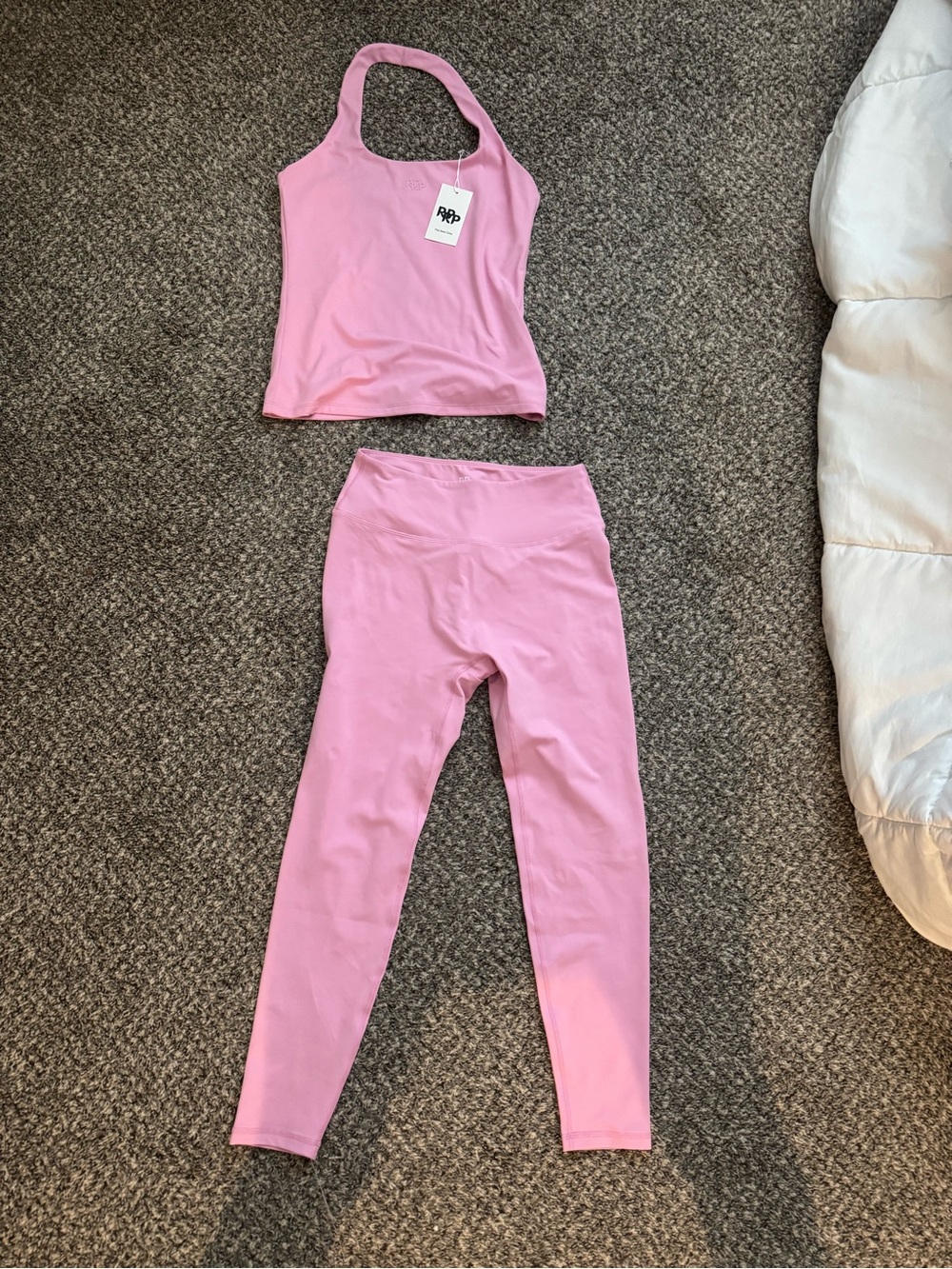 RatherPeach Size Large Pink Active Tank and Leggings Set